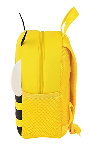 Safta Mochila Neopreno Bee, 200x90x250 mm, Amarillo/Negro