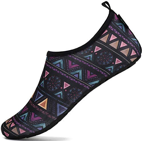 SAGUARO Escarpines Hombre Mujer para Buceo Snorkel Surf Natación Piscina Vela Mares Rocas Río Zapatos para Agua Calzado Playa Zapatillas Deportes Acuáticos (Bohemia Morado,38/39 EU)