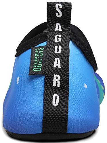 SAGUARO Escarpines Niño Niña Zapatillas para Agua Zapatos de Río Playa Calzado Deportes Acuáticos para Piscina Buceo Surf Natación Nadar Mares Vela Rocas(068 Azul, 28/29 EU)