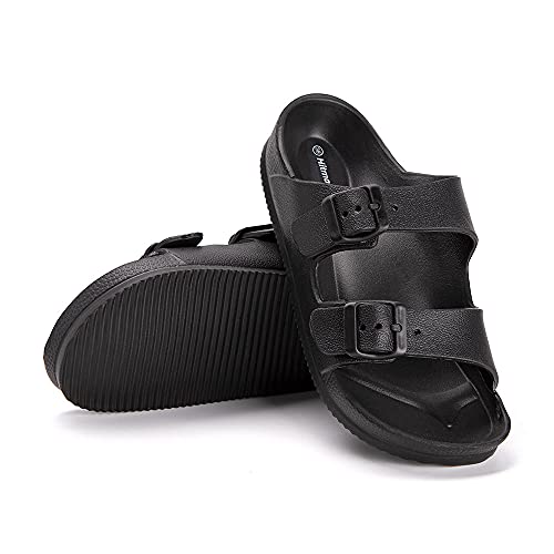 Sandalias Mujer Ligero Moda Sandalias Antideslizante Cómodo Verano Adulto Zapatos de Playa y Piscina Negro Talla 41