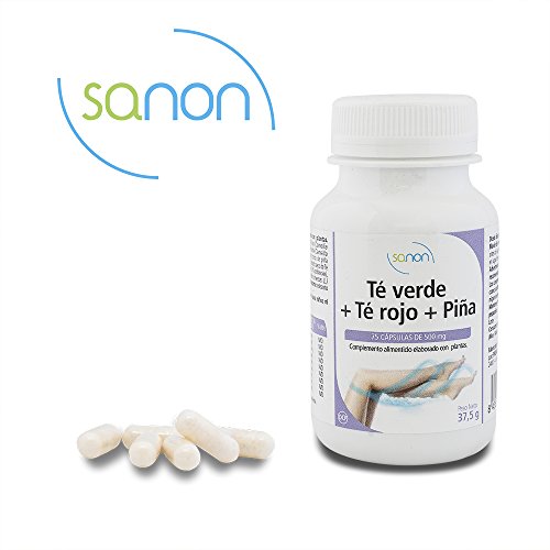 SANON Té verde + Té rojo + Piña 75 cápsulas