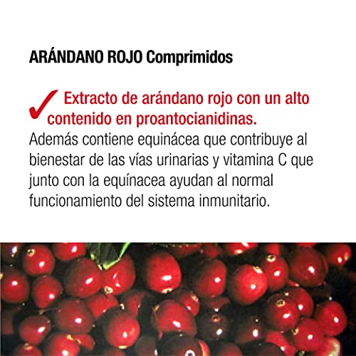 SANTIVERI – Arándano Rojo Comprimidos / 40 Comprimidos a Base de extracto de arándano Rojo, Jugo Concentrado de equinácea y Vitamina C