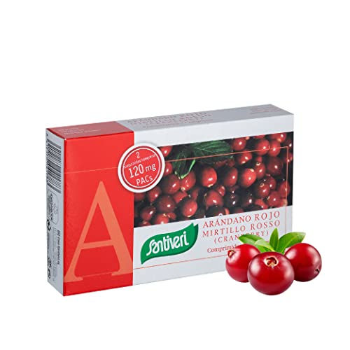 SANTIVERI – Arándano Rojo Comprimidos / 40 Comprimidos a Base de extracto de arándano Rojo, Jugo Concentrado de equinácea y Vitamina C