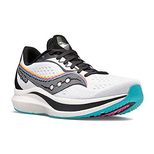 Saucony Zapatillas de correr Endorphin Speed 2 para mujer, Blanco/Multi, 38 EU