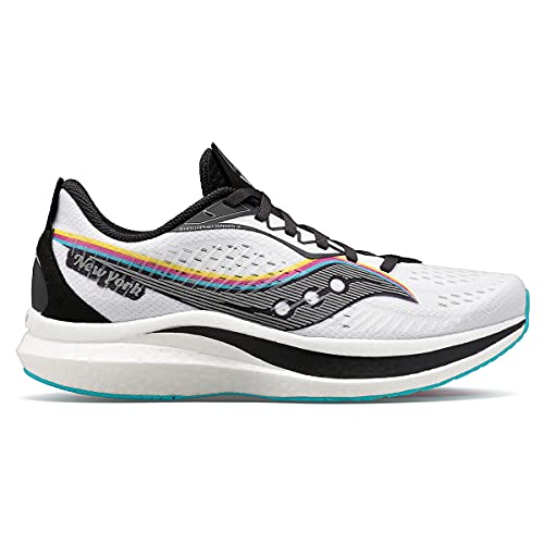 Saucony Zapatillas de correr Endorphin Speed 2 para mujer, Blanco/Multi, 38 EU