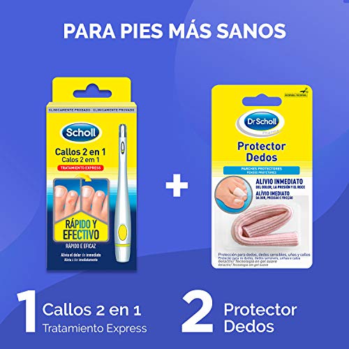 Scholl Tubo Protector para Dedos, Uñas y Callos, Alivio Inmediato del Dolor, la Presión y el Roce, Negro, Estándar