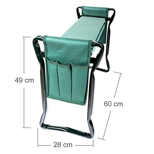 Schramm® Taburete de jardín Bolsa de Trabajo de Doble Cara Asiento Plegable Banco de Rodilla Banco de jardín Banco de Cosecha Protección de Rodilla