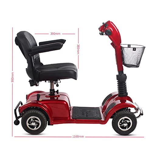 Scooter plegable inteligente Mini coche de batería eléctrico para ancianos, baterías de plomo de 12 A para discapacitados, ciclomotor de cuatro ruedas, silla de ruedas eléctrica