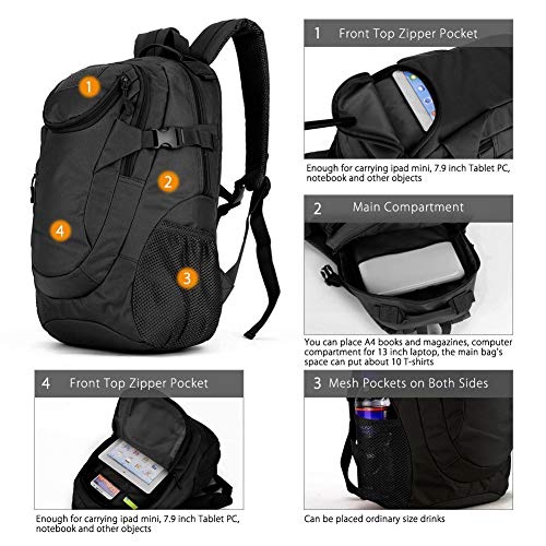 Selighting Mochila de Asalto Estilo Táctical Militar 25L Bolso Ligero de Escuela para Jóvenes Mochilas Hombre Escolares Casual Deportivos para Caza Camping Ciclismo Viajar