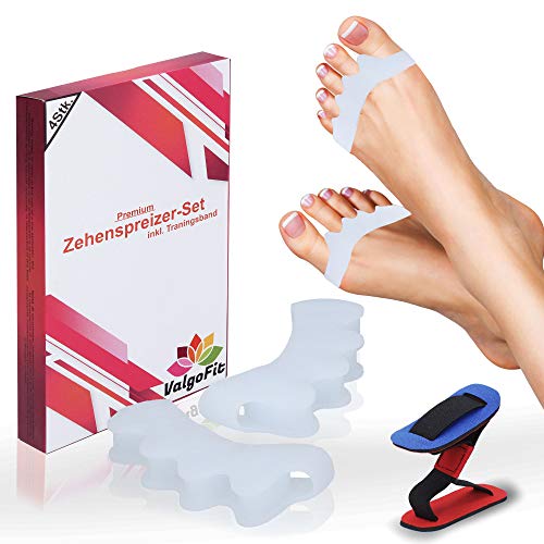 Separador de dedos contra Hallux Valgus, vendaje correctivo, separador de dedos de los pies, material de silicona de gel blanco, para hombre y mujer, respetuoso con la pie y sin BPA