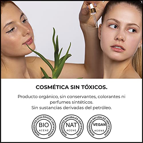 Serum facial | Concentrado Facial Mujer antiarrugas | Sérum Ácido Hialurónico - Aloe Vera + Colágeno + Coenzima Q10 + Vitamina A y E| Hidratación y Elasticidad| Anti Edad