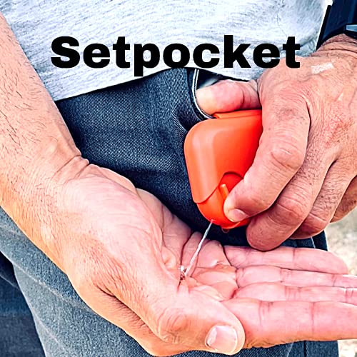 SETPOCKET Dispensador para Gel Hidroalcohólico con Pinza de Sujección. Color Salmón