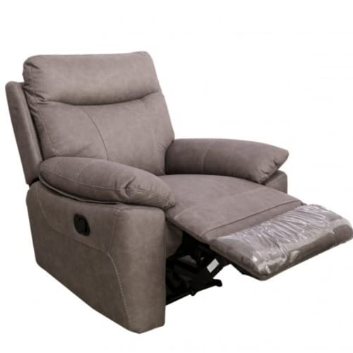 SHIITO - Sillón Relax Manual, Sillon reclinable con reposapies Fabricado en Tela Modelo Malaga en Color Gris