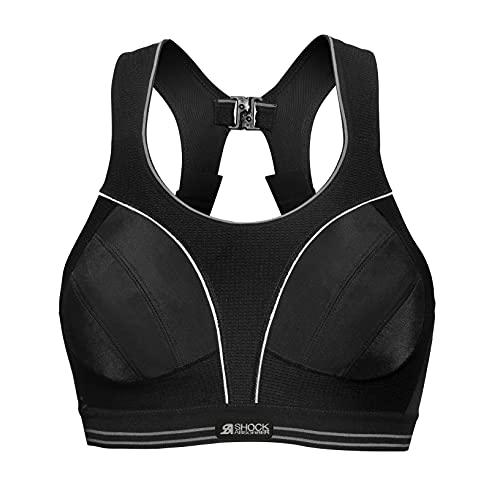 Shock Absorber Ultimate Run Bra, Sujetador Deportivo para Mujer, Negro (Black/Silver), 90B (75B EU)