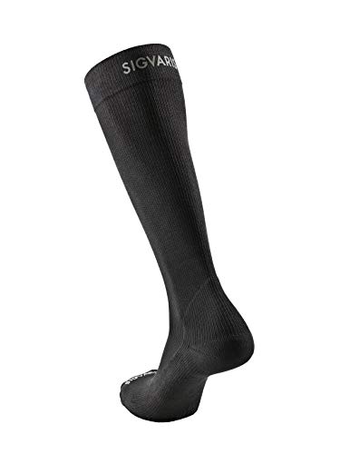 Sigvaris Recovery - Calcetines de Running Unisex para Adulto, Unisex Adulto, 57931, Negro, XS 35-38½