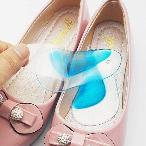 SIISMI - 3 pares de plantillas de gel para el arco del pie. Para los pies planos, la fascitis plantar, almohadillas ortopédicas para aliviar el dolor. Para mujeres y hombres