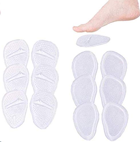 SIISMI - Plantillas para el metatarsiano, para el antepié, ideales para zapatos de tacón alto, plantillas de gel para alivio del dolor, para mujer, 6 pares