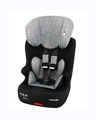 Silla de coche para Bebe isofix RACER grupo 1/2/3 (9-36kg) - con proteccion lateral -Nania Silver