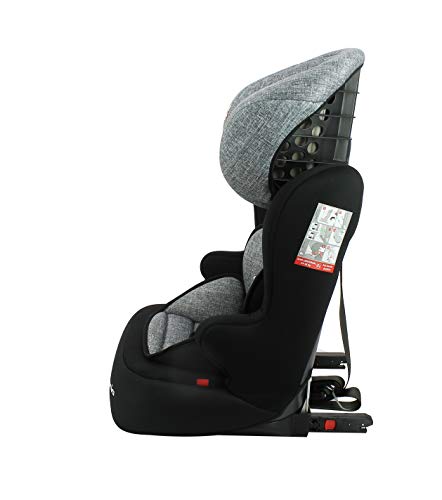 Silla de coche para Bebe isofix RACER grupo 1/2/3 (9-36kg) - con proteccion lateral -Nania Silver