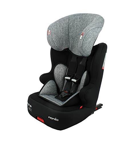 Silla de coche para Bebe isofix RACER grupo 1/2/3 (9-36kg) - con proteccion lateral -Nania Silver