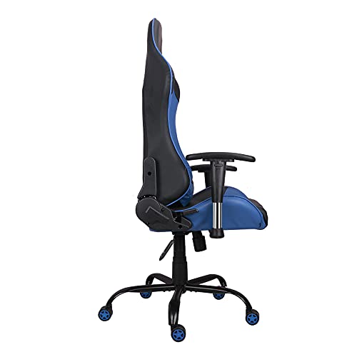 Silla de gaming estilo carreras con reposacabezas y apoyo lumbar, silla ergonómica para el hogar, oficina con reposabrazos, 175 grados, reclinable con respaldo alto para el salón