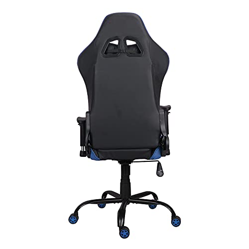 Silla de gaming estilo carreras con reposacabezas y apoyo lumbar, silla ergonómica para el hogar, oficina con reposabrazos, 175 grados, reclinable con respaldo alto para el salón