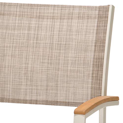 Silla de Jardín Chillvert Imperia Aluminio y Madera 61,8x58,3x92,5 Beige