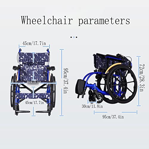 Silla de ruedas de transporte Relánea de silla de ruedas plegable ligera, relleno de viajes portátiles de viajes sólidos for los neumáticos resistentes al desgaste del feto, brazos de flip-backs Silla