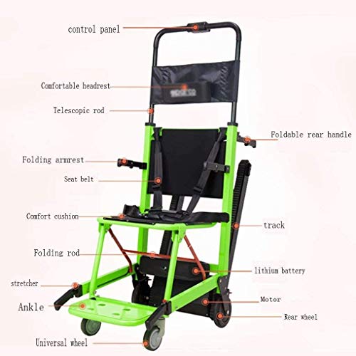 Silla De Ruedas Eléctrica Plegable Ligera Para Subir Escaleras, Silla Para Subir Escaleras, Silla De Ruedas, Camilla Para Escaleras, Soportes Automáticos Para Subir Escaleras Inteligentes, 120 Kg