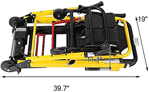 Silla De Ruedas para Subir Escaleras Eléctrica Orugas - Ascensor Médico Silla De Evacuación De Escaleras Ayuda De Movilidad Plegable - Puede Ser como Dispositivos De Elevación Camilla - Funciona con