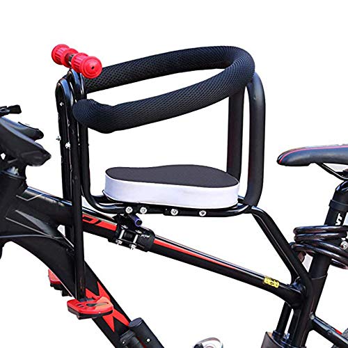 Sillas De Bicicletas para Niños Bicicleta De Montaña/Vehículo Eléctrico Asiento De Seguridad Extraíble para Bebés con Delantera Reposabrazos Y Cojín Grueso para Niños 2 a 7 Años