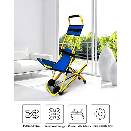 sillas de ruedas plegable portátil,elevador de escalera para silla de ruedas pacientes con fractura de rescate que suben y bajan por el pasillo