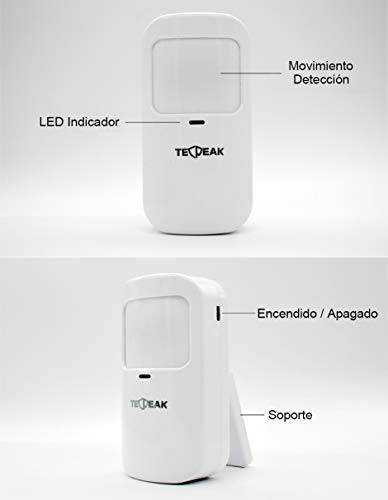 Sistema de Alarma doméstica inalámbrica, TecPeak Kit de Alarma WiFi/gsm con Sirena Seguridad Interior