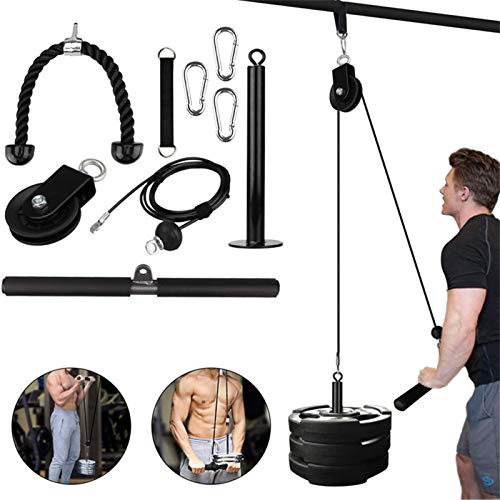 Sistema de sujeción y elevación de LAT Pulldown para el gimnasio y el levantamiento de pesas, accesorios para tríceps, bíceps, espalda, antebrazos, hombros