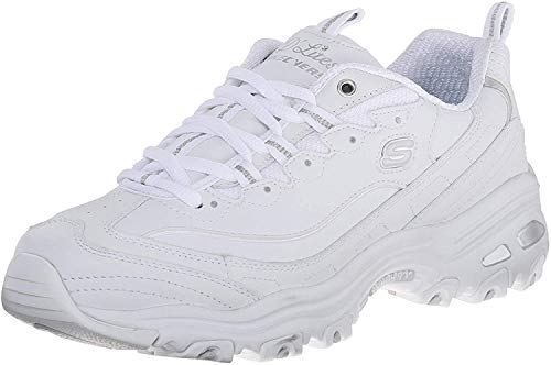 Skechers D'Lites-Fresh Start, Zapatillas Mujer, White Silver, 38 EU