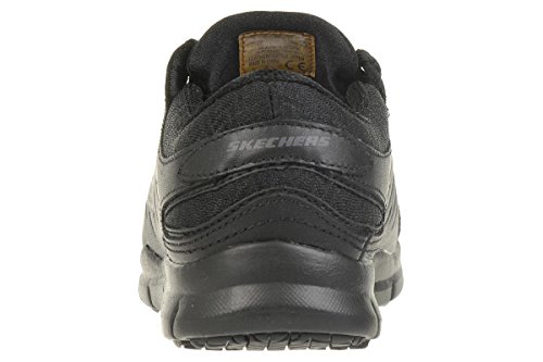 Skechers Eldred, Zapatos de Seguridad Mujer, Negro (BLK Black Leather), 37 EU