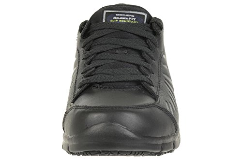 Skechers Eldred, Zapatos de Seguridad Mujer, Negro (BLK Black Leather), 37 EU