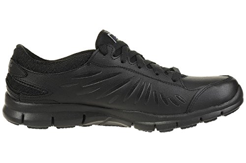 Skechers Eldred, Zapatos de Seguridad Mujer, Negro (BLK Black Leather), 37 EU