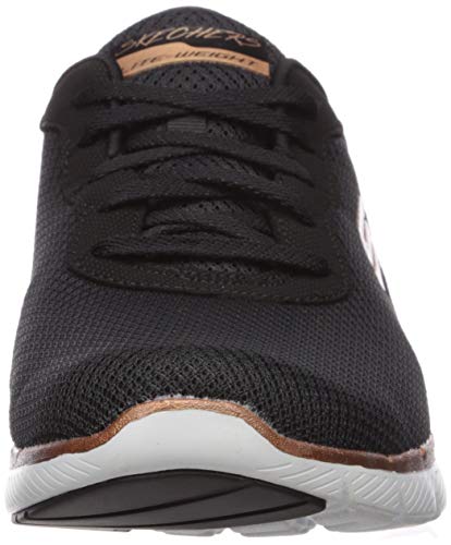 Skechers Flex Appeal 3.0-First Insight, Zapatillas Mujer, Negro (Bkrg Black Mesh/Trim), 38 EU