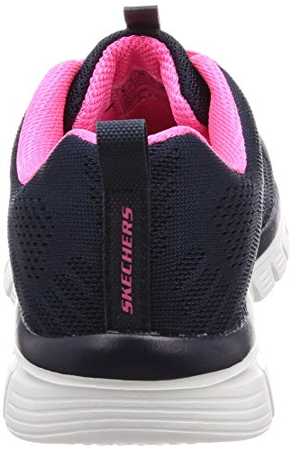 Skechers Graceful-Get Connected, Zapatillas Mujer, Multicolor (Nvhp Black Mesh), 39 EU