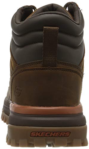 Skechers Parte Superior Media con Cordones, Zapatillas Hombre, marrón Oscuro, 41 EU