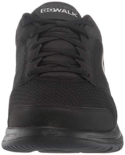 Skechers Performance Go Walk 5-Qualify, Zapatillas Hombre, Negro (BBK Black Textile/Synthetic/Black Trim), 46 EU