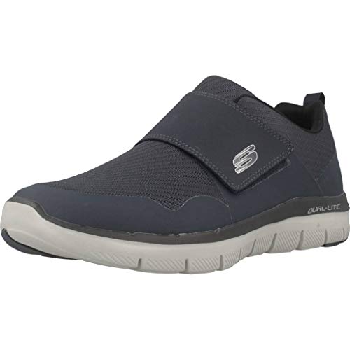 Skechers - Zapatillas Deportivas De Hombre Skechers De Color Azul con Cierre De Velcro