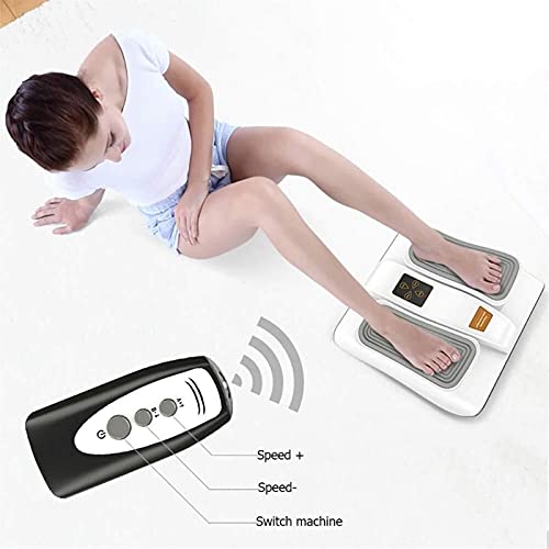 SKYWPOJU Ejercitador pasivo de piernas, máquina para Caminar Sentado, Equipo de Gimnasia para piernas, Gimnasia pasiva, para Personas Mayores, con Control Remoto, Velocidad Ajustable