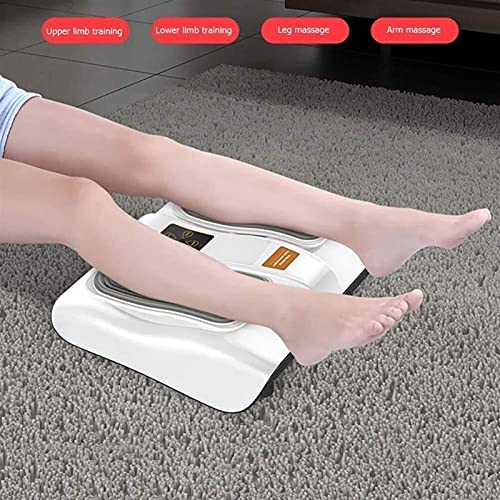 SKYWPOJU Ejercitador pasivo de piernas, máquina para Caminar Sentado, Equipo de Gimnasia para piernas, Gimnasia pasiva, para Personas Mayores, con Control Remoto, Velocidad Ajustable