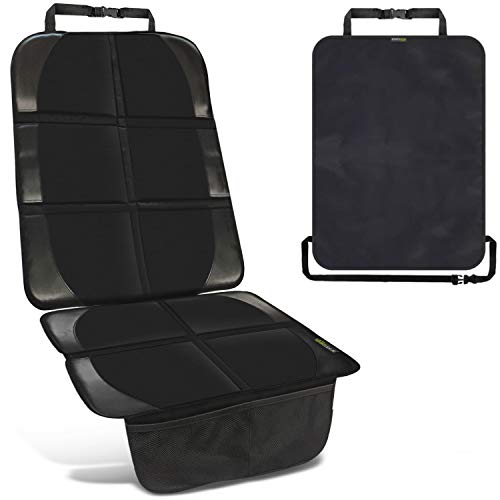 smartpeas Funda para Silla Infantil de Coche Negra - 1 Protector de Respaldo - Funda de Asiento de Coche Universal - Compatible con Isofix - Antideslizante, fácil de Limpiar, Segura