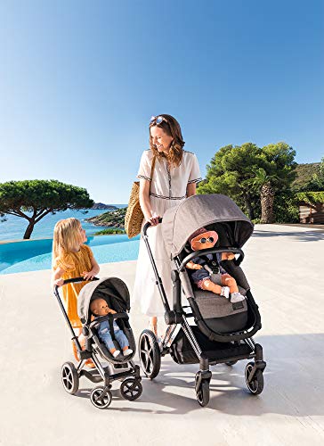 Smoby Cybex - Cochecito para Muñecos, en Color Gris, para Niños a partir de 3 Años - 37 x 21,5 x 61,5 cm