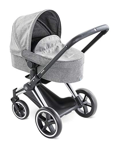 Smoby Cybex - Cochecito para Muñecos, en Color Gris, para Niños a partir de 3 Años - 37 x 21,5 x 61,5 cm