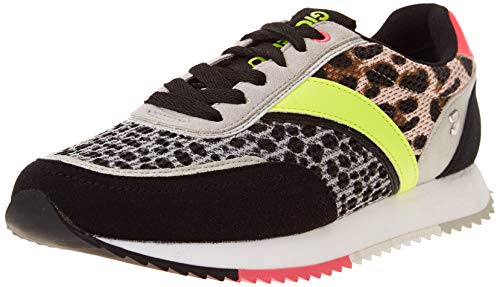 Sneakers con Rejilla, Animal Print Y TOQUES FLÚOR para Mujer Elkhart