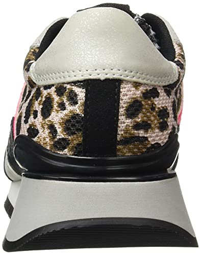 Sneakers con Rejilla, Animal Print Y TOQUES FLÚOR para Mujer Goshen